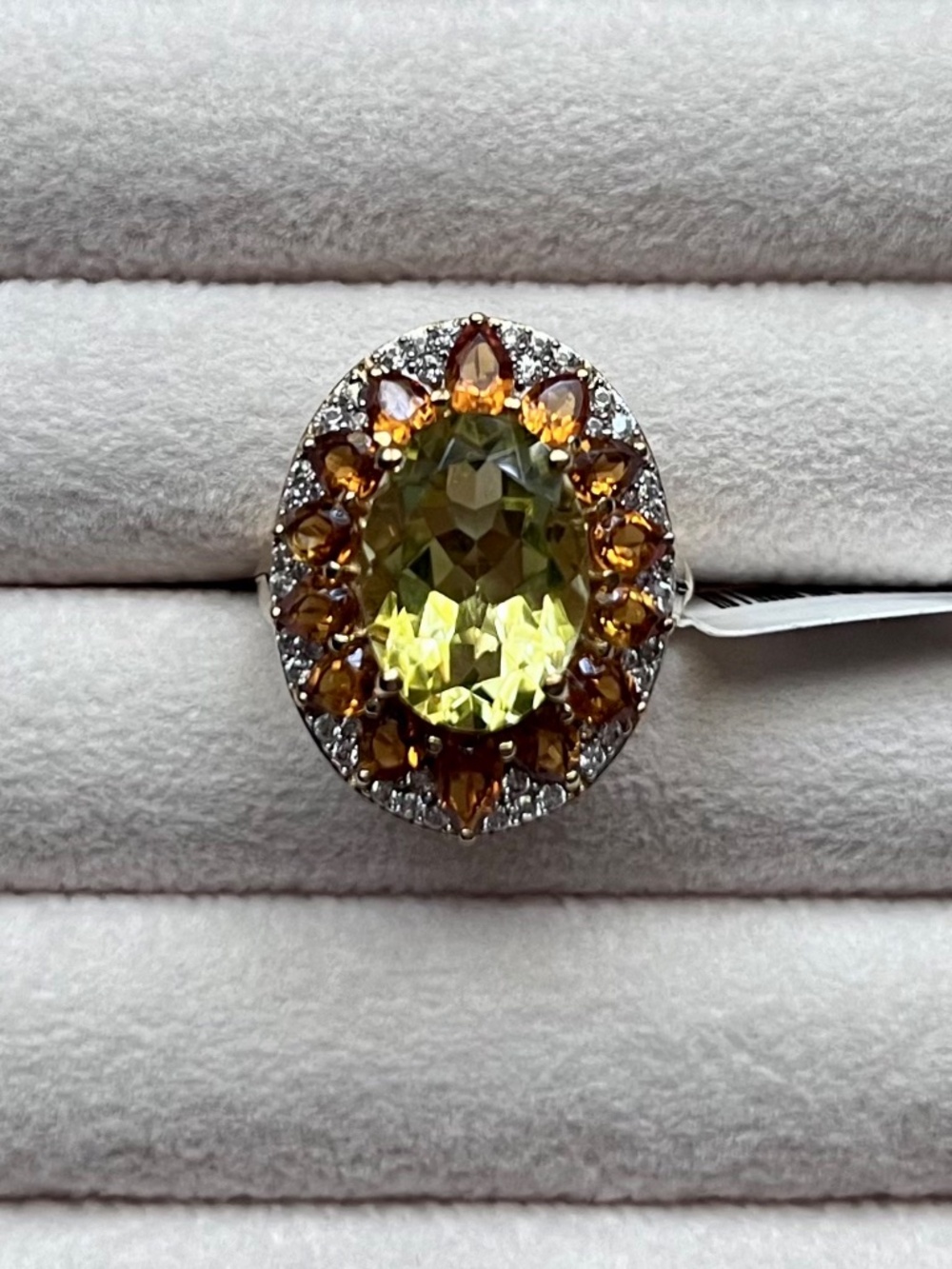 R110 | Genuine Lemon Quartz Statement Ring